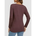 thumbnail image 2 of Long Sleeve T Shirts for Women Loose Fit, Crewneck Womens Long Sleeve Tops Casual Trendy Lightweight Basic Tee Tops, 2 of 6
