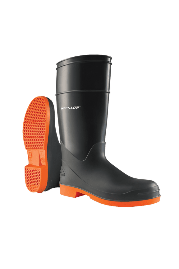 Onguard Industries Size 7 SureFlex Gray 16'' PVC Resistant Knee Boots With Safety-Loc Orange Outsole, Steel Toe And Removable Insole