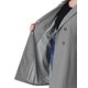 thumbnail image 5 of Abrigo largo de mujer de tallas grandes GRACE & GRANDEUR, con solapa muesca, doble botonadura, abrigo de invierno con bolsillos 1X gris, 5 of 6