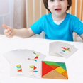 thumbnail image 3 of Rompecabezas Montessori Tangram con 50 tarjetas de , juegos de , bloques de patrones, rompecabezas, juguetes educativos para edades de 3 a Sunnimix Rompecabezas de Tangram, 3 of 7
