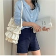 thumbnail image 2 of Municipal Bucket Bags for Women Crossbody Ruffled Hem Shoulder Handbags Hobo Womens Handbags Fashion Designer Shoulder Bags, 2 of 6