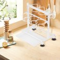 thumbnail image 4 of Water Bottle Storage Rack with Drip Tray Strong Load-bearing Rustproof Easy Assembly 2 Tier Water Bottle Kitchen Organizer, 4 of 8