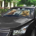 thumbnail image 3 of 3D Highland Cow Car Auto Sunshades Windshield Heat Protection Sun Shades Univeral Fit Cars Suv Truck, 3 of 6