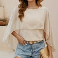 thumbnail image 1 of RXIRUCGD Chemisier en Chiffon à Manches Longues et Col Rond pour Femmes, Beige, Taille : 2TG, 1 of 8