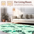 thumbnail image 2 of ODIKA 3'x5' Machine Washable Non-Slip Area Rug, Meadow Blossom Field High Traffic Rug, Green, 395982, 2 of 7