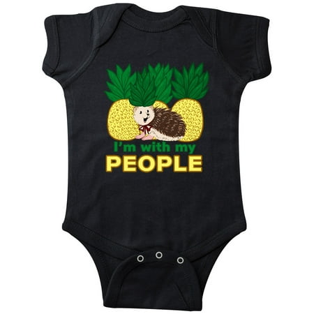 

Inktastic I m With My People-Pineapple Hedgehog Gift Baby Boy or Baby Girl Bodysuit