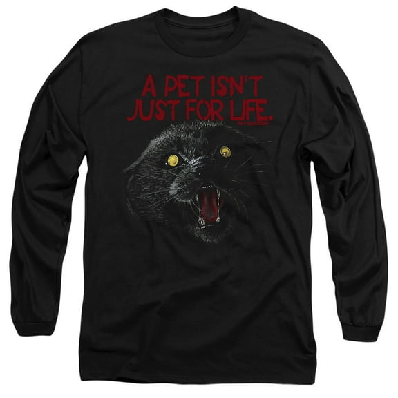Pet Sematary I Survived Long Sleeve Adult 18/1 T-Shirt Black