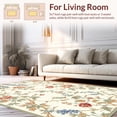 thumbnail image 2 of ODIKA 8'x10' Machine Washable Non-Slip Area Rug, Heritage Bloom Artisan High Traffic Rug, Ivory, 209507, 2 of 7