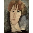 thumbnail image 2 of Modigliani, Amedeo 19x24 Black Ornate Wood Framed with Double Matting Museum Art Print Titled - Portrait of Pardy, 2 of 4