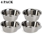 4 Pack Stainless Steel Dog Bowl 47 Oz Metal Food Water Dish Elevated Stand Replacement Large Medium