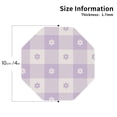 thumbnail image 2 of Naloa Floral Purple Buffalo Plaid Leather Coasters for Drinks, Durable Drink Coasters 4 Set for Tabletop Protection, Luxurious Home Décor and Housewarming Gift ( {designName})Octagon, 2 of 6