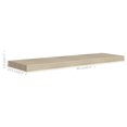 thumbnail image 4 of vidaXL Floating Wall Shelf Oak 90x23.5x3.8 cm MDF, 4 of 4