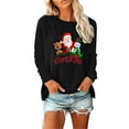 thumbnail image 2 of Qertyioot Chandail en Molleton d'Hiver pour Femmes Imprimé de Noël, Manches Longues Décontracté Col Rond Mode Pull, 2 of 6