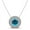 Blue, variant on UB-P-1371-Per-14kW-3 Elegant Color & Diamond Circle Pendant, Light Green - 3 Size