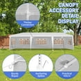 thumbnail image 5 of Ktaxon 10' x 30' Canopy Party Outdoor Wedding Tent Gazebo 7 Walls Pavilion White, 5 of 8