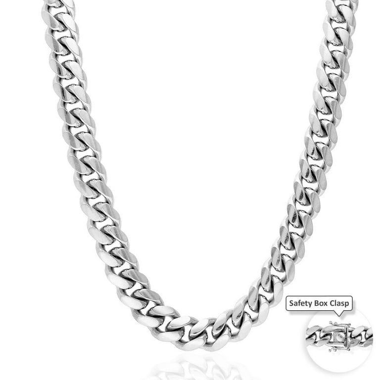 Hard Jewelry Cuban Wallet Chain - Solid Stainless Steel / 14mm / 22
