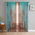 thumbnail image 2 of Wood Texture Door Window Curtains Bedroom Modern Drape Sheer Tulle Valances Living Room Kitchen Voile Curtain, 2 of 7