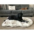 thumbnail image 2 of Paw Brands Dog Bed Faux Fur Memory Foam Pet Bed White Curve 40L X 25W inches, 2 of 7