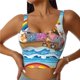 thumbnail image 1 of Balery Rainbow Animals on Noah's Ark Sujetadores deportivos con espalda cruzada para mujer, acolchados, sin costuras, de alto impacto, ideales para yoga, gimnasio, entrenamiento y fitness.-XX-Large, 1 of 8