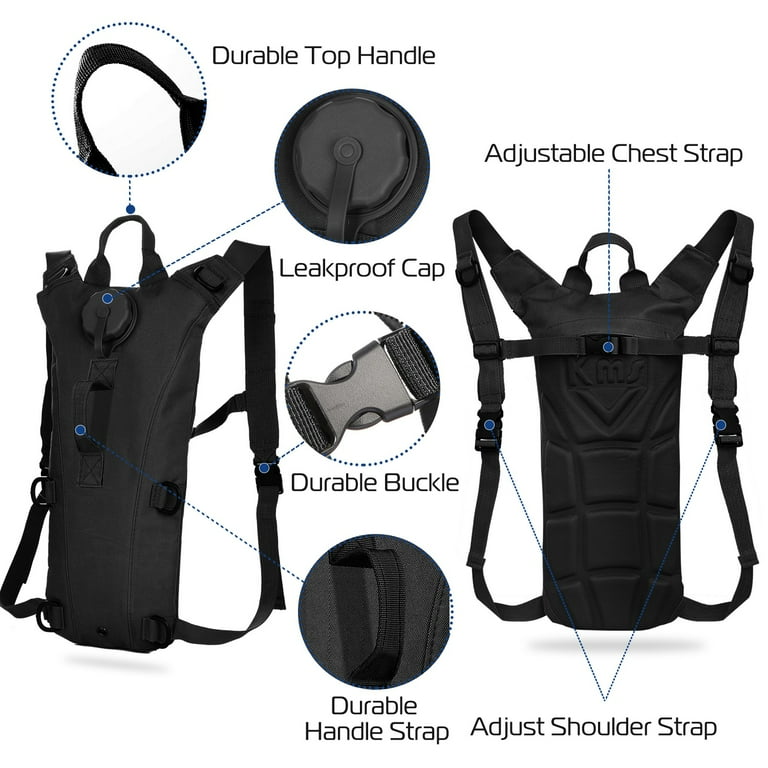 Tactical Hydration Packs with 3L Water Bladder, Water Storage Pack