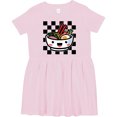 thumbnail image 3 of Inktastic Ramen Lover Checkered Girls Toddler Dress, 3 of 5