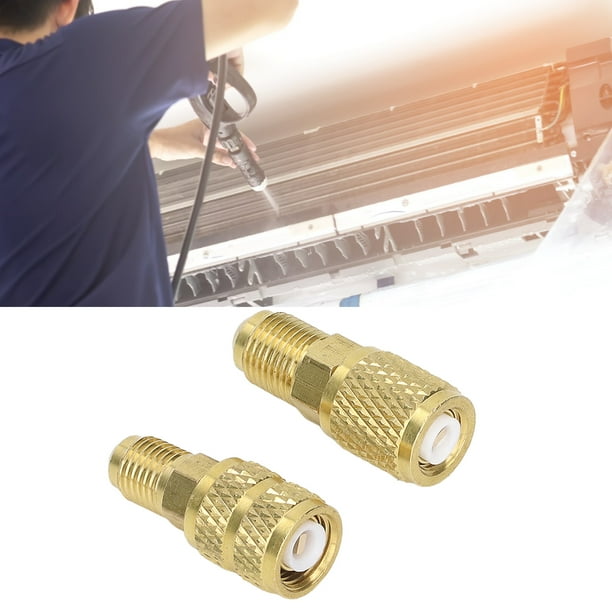 R410 Adaptador Giratorio Recto, Adaptador de Refrigerante R22 Preciso Cobre de Servicio Pesado R22 1/4 Macho A 1/4 Hurbra para Reparacia de Aire Acondicionado