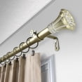 thumbnail image 2 of 1" Dia Adjustable 66"-120" Curtain Rod with Regulu Finials - Light Gold,(100-02-663), 2 of 3