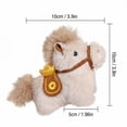 thumbnail image 3 of 3.9in Year of the Horse Mascot Lunar New Year Zodiac Plush Prosperity Horse Bag Charm Backpack Accessory Soft Keyring Pendant Festive Good Luck Gift, 3 of 8