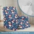 thumbnail image 4 of Renewold Snowman Xmas Tree Candy Blue Recliner Slipcover Non-Slip Christmas Recliner Seat Cover 4 Pieces Soft Recliner Chair Cover Stretch Reclining Sofa Slipcover for Living Room Home Decor, 4 of 8
