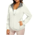 thumbnail image 2 of Women's Lightweight Rain Jackets Hooded Outdoor Windproof with Pockets Fall Essential​​, 2 of 7