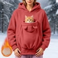 thumbnail image 5 of UOCUFY Pet Pouch Hoodie for Women Cat Dog Carrier Hoodies Carrying Pet Pocket Red,Size M, 5 of 9