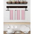 thumbnail image 3 of Pink Gray Stripes Kitchen Dish Towels for Drying Dishes Set of 3, Chic Modern Abstract Vertical Lines Waffle Weave Microfiber Hand Tea Bathroom Towels Quick Dry & Absorbent Towel 15.7x23.6, 3 of 7