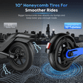 thumbnail image 3 of Electric Scooter for Adults - 350W Motor 10" Solid Tires, up to 19MPH and 16Miles Long-Range Portable E Scooter, 3 of 8