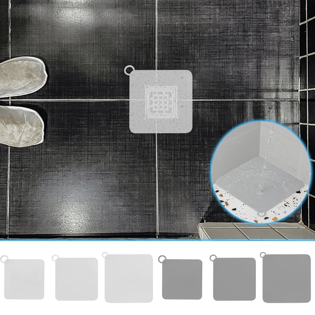 mfyjkho Cubierta de silicona para desagüe de suelo, bloqueador de olores, sello desodorante para fregadero, bañera y ducha, diseño flexible de PVC, paquete de 1