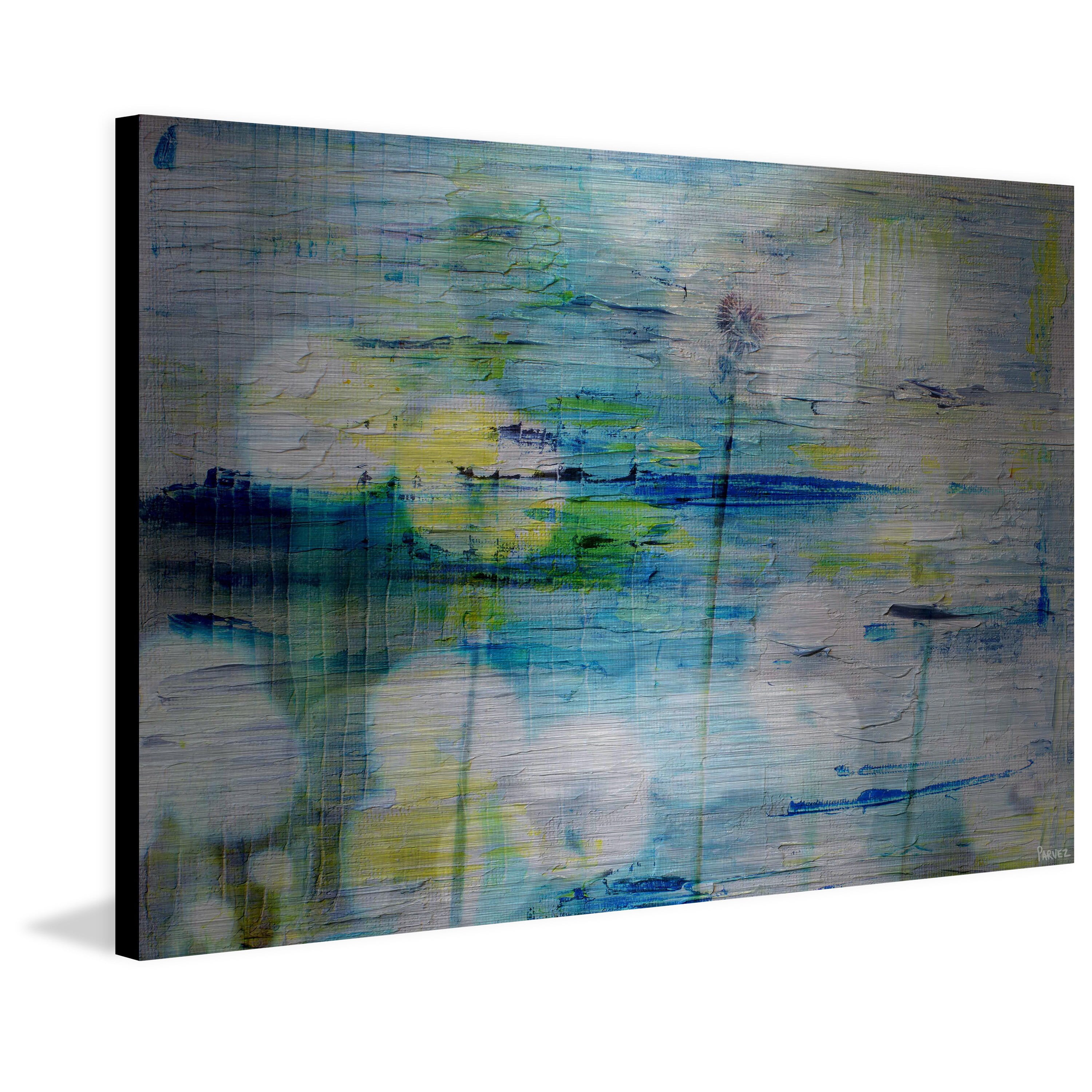 "Dandy Puff Lights" Painting Print on Brushed Aluminum