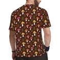 thumbnail image 2 of Wukai Woodland Mushroom with Flowers and Berries Print Men's Short-Sleeved Mesh T-Shirt,Quick-Dry Short Sleeve Workout T-Shirt-X-Small, 2 of 8