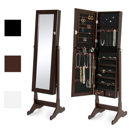 Best Choice Products Mirrored Jewelry Cabinet Armoire W/ Stand Rings, Necklaces, Bracelets (Top 10 Best Jewelry Brands)