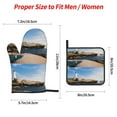 thumbnail image 2 of Naloa Lighthouse Oven Mitts and Pot Holders 4 pcs Set, Cooking Baking Grilling Kitchen Oven Glove for Cooking, 2 of 6