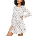 thumbnail image 3 of joogoo Christmas Nutcracker Bows Reindeer Women's Long Sleeve Nightgown Sleepwear L, 3 of 8