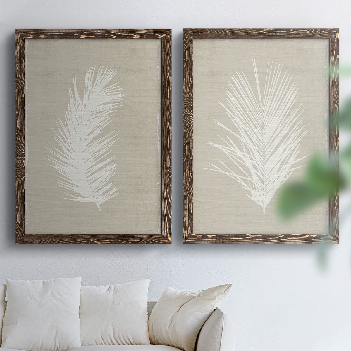 Palm Oasis I - Premium Framed Canvas 2 Piece Set - Ready to Hang