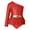 A Red, variant on iEFiEL Kids Girls Single Long Sleeve Gymnastics Ballet Leotard Oblique Shoulder Shiny Sequins Jumpsuit Acrobatics Bodysuit A Red 6