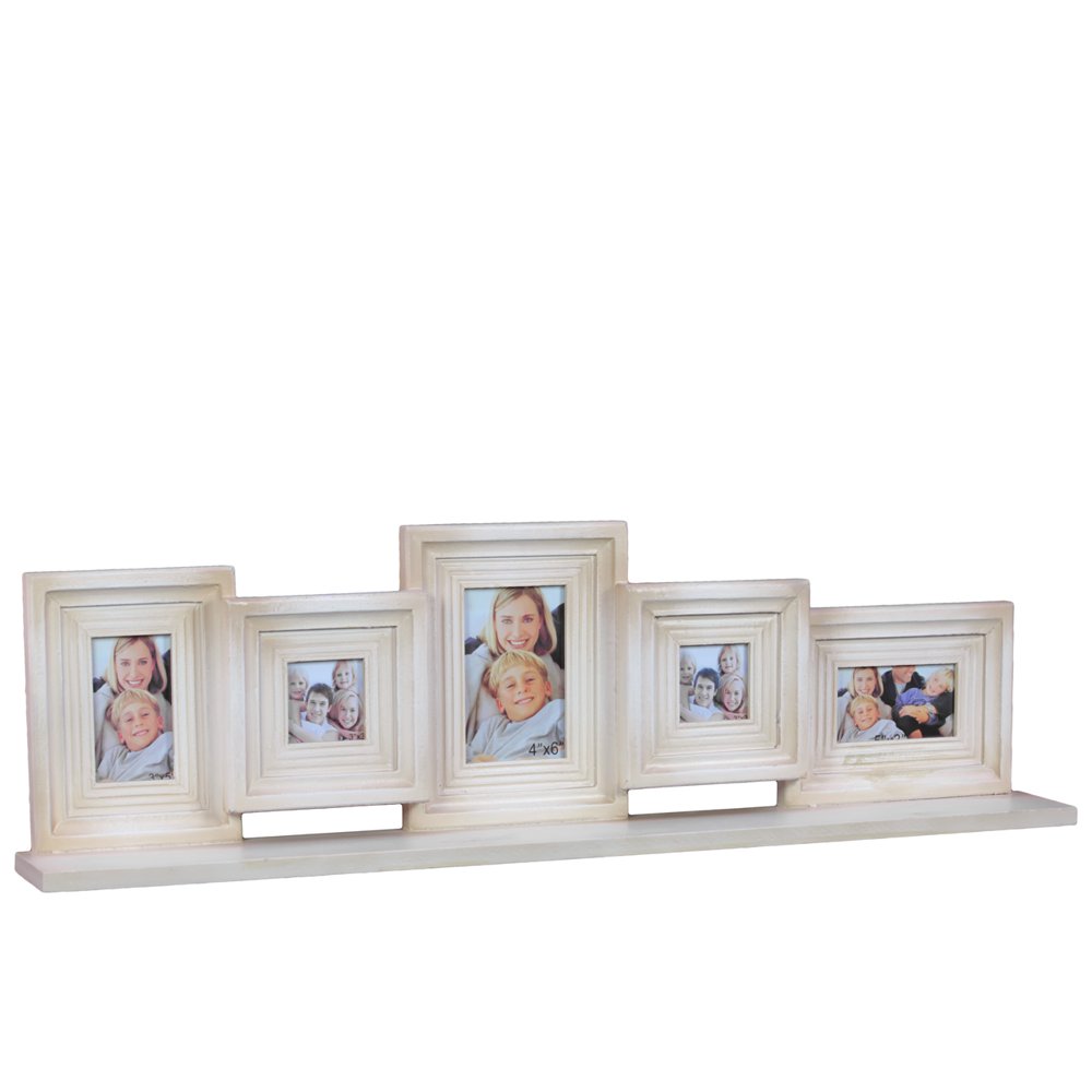White Decorative Wooden Multi Photo Frame