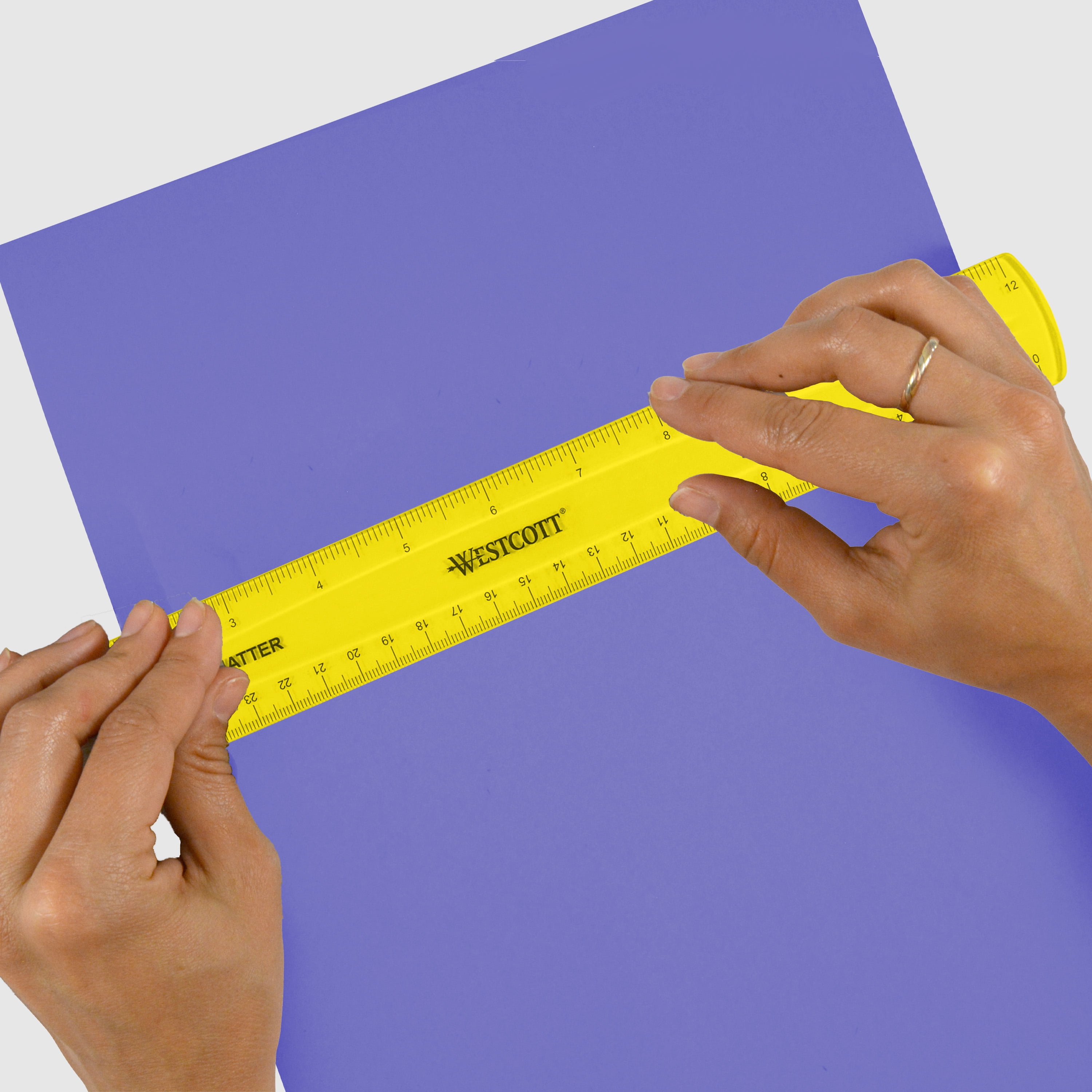 Westcott 12 English and Metric Shatterproof Ruler, Clear (45011)