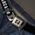 thumbnail image 2 of The Big Bang Theory Belt, Seatbelt Buckle Belt, Immune to Sarcasm Atom Black White Red, 34 to 52 Inches, 2 of 9