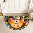 thumbnail image 7 of Antqov Easter Half Round Door Mat 16x24" Non-Slip Soft Easter Bunny Eggs Doormat Colorful Spring Floor Mat Easter Decorations for Outdoor Bathroom Living Room Bedroom Home Decor, 7 of 7