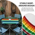 thumbnail image 5 of Mexican Stripes Fitted Tablecloth with Elastic Edged, Round Table Cloth for Dining Table, Colorful Striped Mexican Fiesta Theme Waterproof Oil Proof Table Cover for Indoor Outdoor 55"-60", 5 of 8