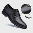thumbnail image 5 of Tawop Mens Dress Shoes Faux Leather Casual Comfy Fashion Lace Up Oxfords Black Size:5.5, 5 of 9
