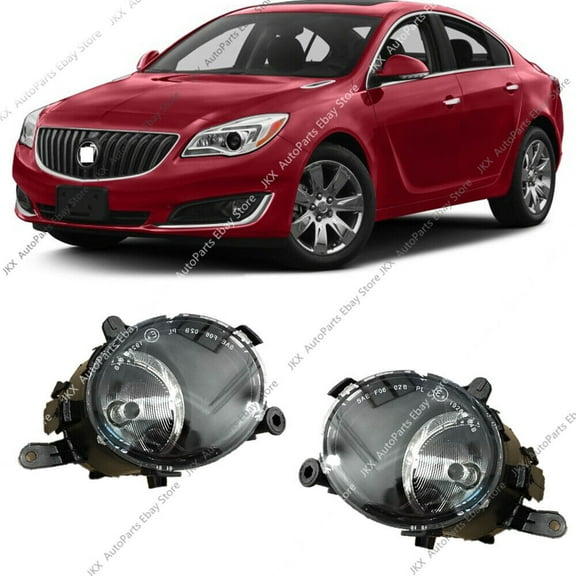 Pair Front Bumper Driving Lamps Fog Lights With Bulbs For Buick Regal 2014-2017