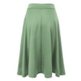 thumbnail image 2 of Doublju Women's Elastic High Waist Band Flared Midi Skirt (Plus Size Available), 2 of 4