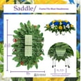 thumbnail image 3 of Sympathy Silks Artificial Cemetery Flowers Blue and Yellow Orchid Mix Bouquet & Saddle, 3 of 7